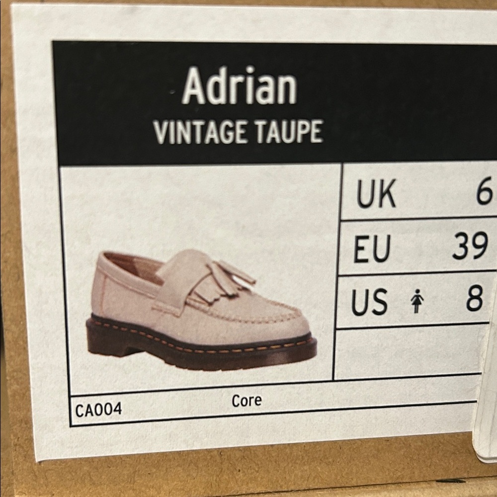 DR. MARTENS  Adrian Virginia Leather Tassel Loafers -taupe - Picture 5 of 5